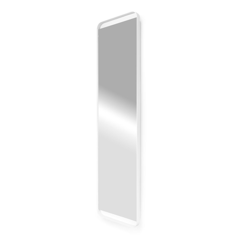 Rex Metal Rectangle Wall Mirror, 175cm H x 46cm W, White
