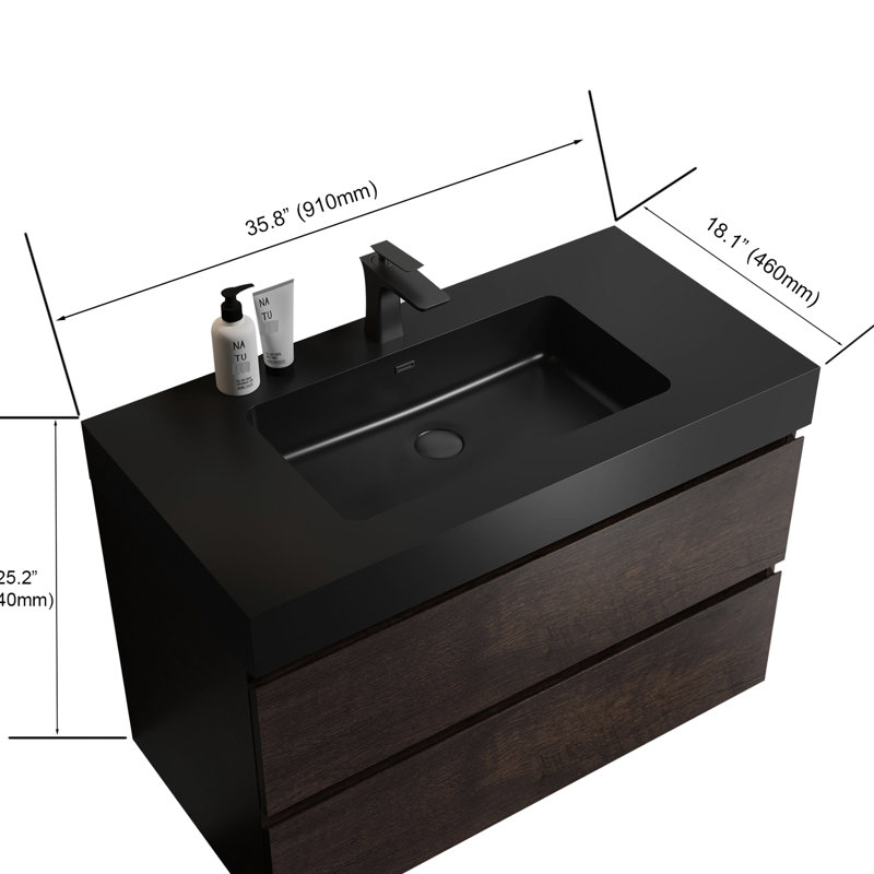 Vasque en quartz noir mat moderne - Des salles de bain plus attrayantes et élégantes, conçues pour transformer l'espace.