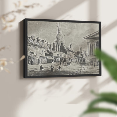 Vintage Sketch Work-XXXVI -Framed Print - Restickable