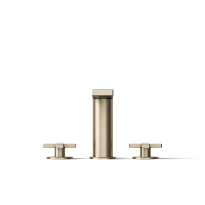 Composed Deck-Mount Bath Faucet With Cross Handles