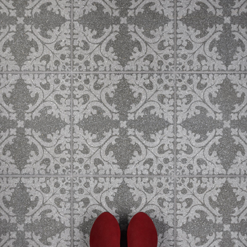 Farnese Molise 11.5" x 11.5" Porcelain Patterned Wall & Floor Tile, Grafito