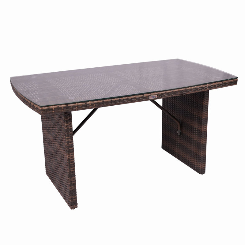 Table de patio Bellingham, Brun