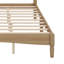 Grand lit plateforme en bois avec tête de lit en forme de gourde