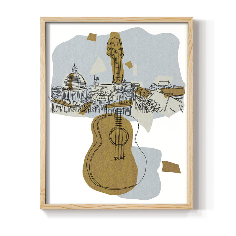 Rehearsal III Framed Print - Solid Wood, 11" H x 9" W