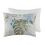 Édredon en coton bleu avec coussin décoratif - imprimé tropical pour une charmante chambre côtière, facile à nettoyer, 6 pièces surdimensionnées dans une chambre rafraîchissante