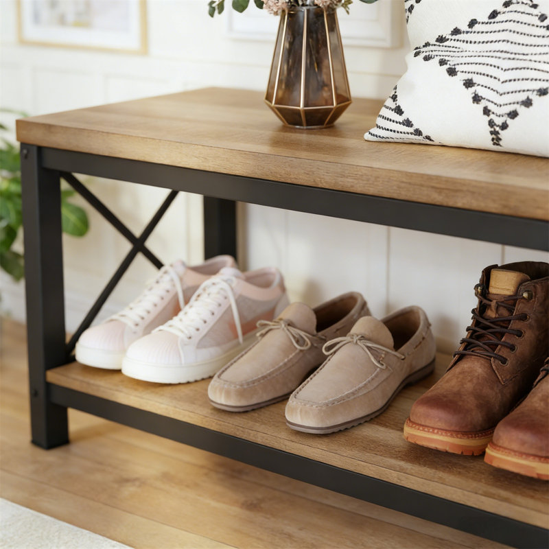 Premium Wooden Shoe Cabinet For Home, Oak