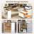 Farmhouse L-shaped 53" Executive Desk with Barn Door & Power Strip Home Office Desk with A4/letter File Storage-1969857350