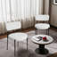 Ensemble de 2 chaises de salle à manger rembourrées en velours blanc