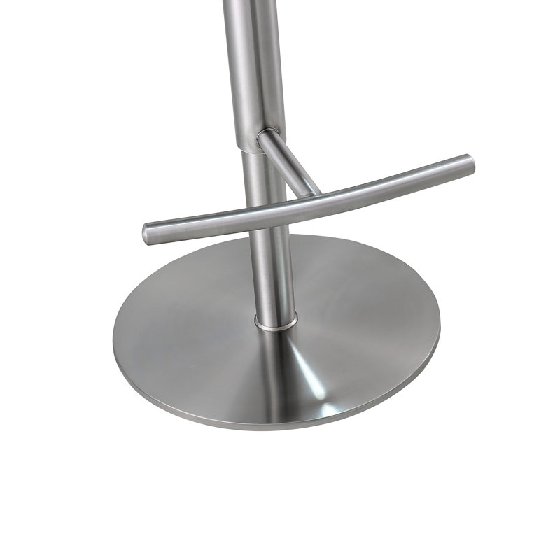 Upholstered Adjustable Height Bar Stool, Green
