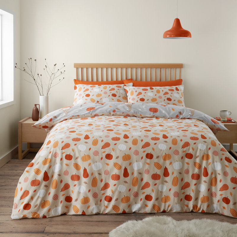 Brushed Cotton Autumn Gonks Duvet Cover Set, Double