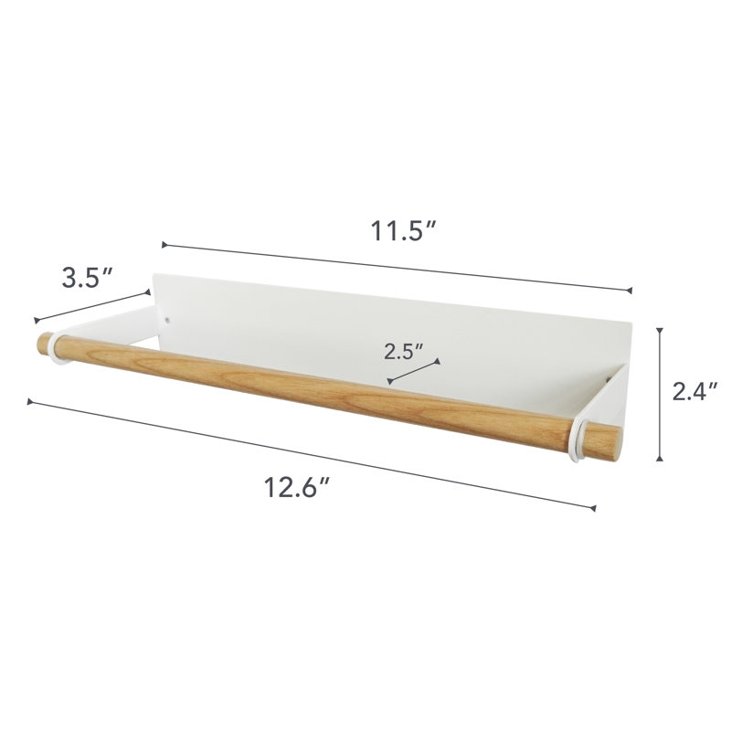 Porte-essuie-tout magnétique Tosca Yamazaki Home, rangement pour cuisine, acier et bois, petit