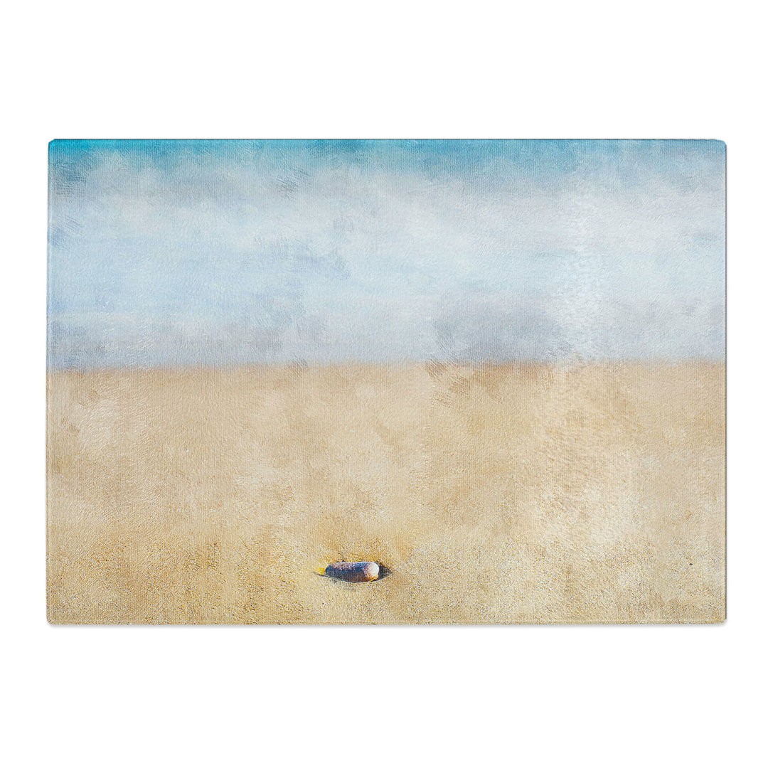 Tempered Glass Stone upon a Beach in Spain Chopping Board