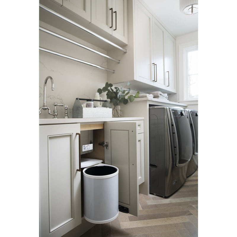 Poubelle pivotante Rev-A-Shelf, Blanc, 14 L