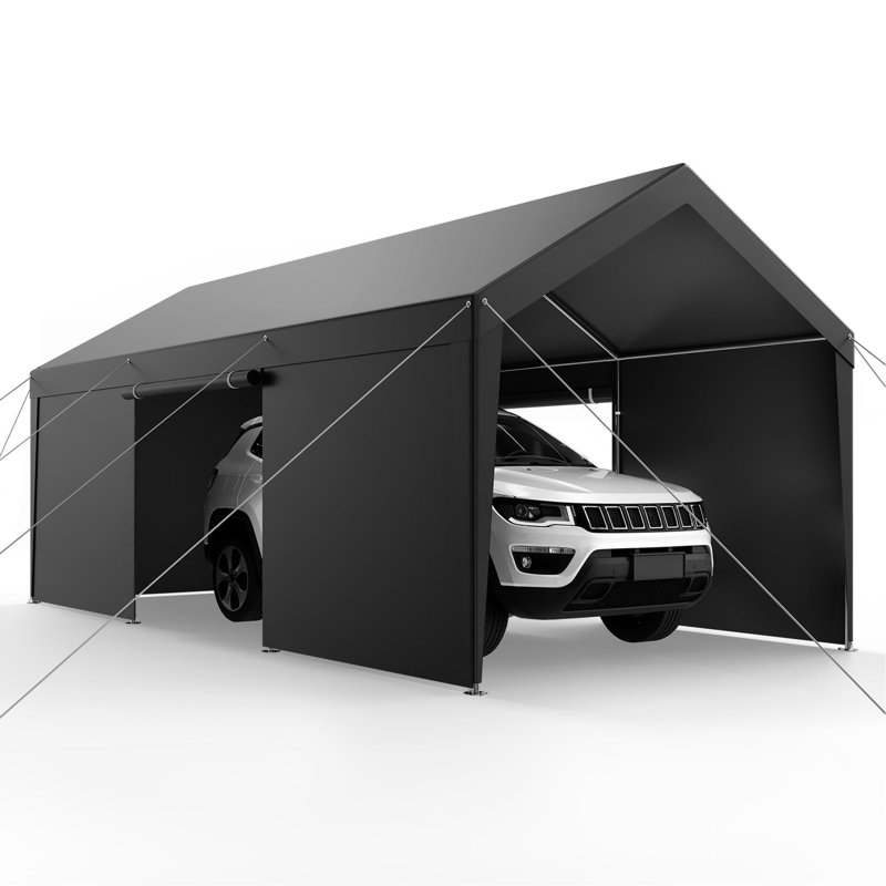 Abri d'auto extérieur robuste avec parois latérales 12 x 20 pi Carport