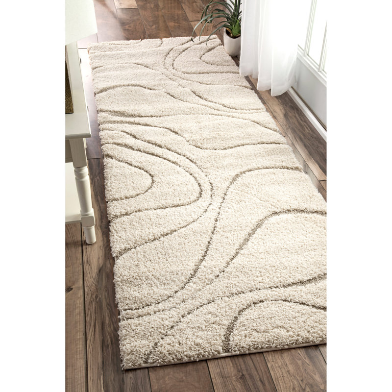 Abstract Shag Area Rug, Runner 81 x 244cm