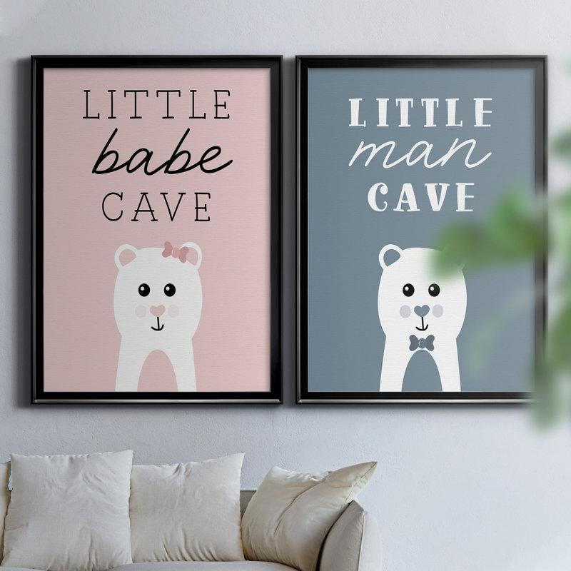 «Little Babe Cave», ensemble de 2 impressions, Pas de tapis, H 31,5 po x l 47 po x P 1,5 po, H 26,5 po x l 73 po x P 1,5 po