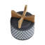 Jardinière 8 po sur support en bois, gris