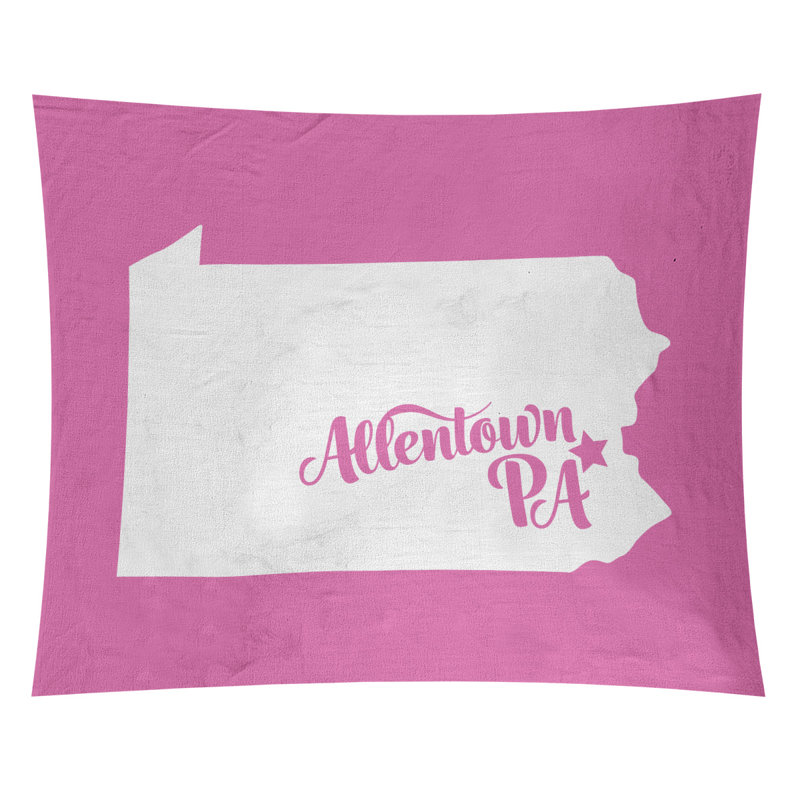 Tapisserie Allentown Pennsylvania, H 27,5 po x l 37,5 po, Rose