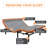 Twin XL Adjustable Bed with Pillow Tilt, 12 Inch Hybrid Mattress, Dual Massage & Wireless Remote, App Control, Underbed Light, USB & Type C Ports on both sides-1006526465