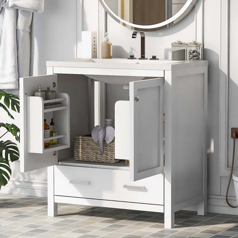 Ensemble de meuble-lavabo simple 30 po Artrell, Blanc