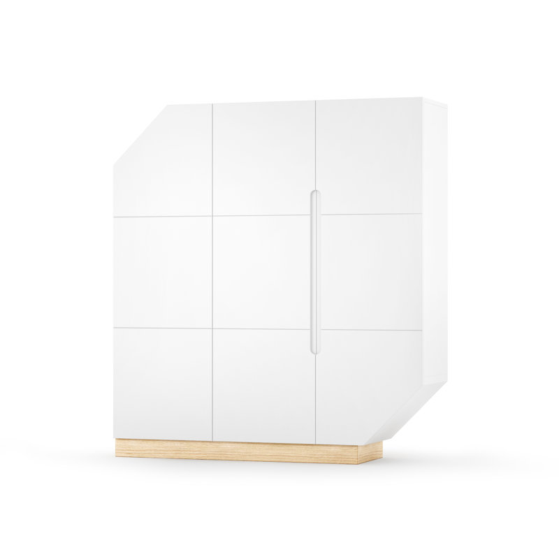 Calumet 3 -Door 12 -Shelf, White