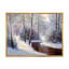 Forêt de Noël avec rivière II - art mural traditionnel sur toile-1839758814-1839758790