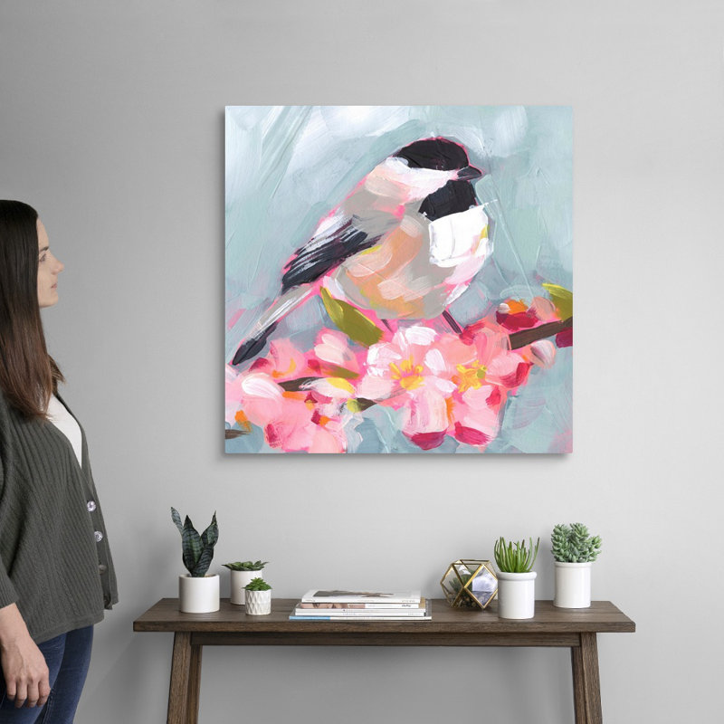 « Brushstroke Bird II » par Jennifer Paxton Parker, reproduction d’art sur toile, Toile tendue, H 30 po x l 30 po x P 1,25 po