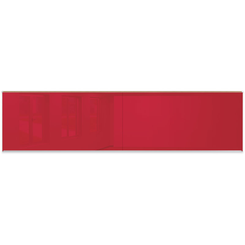 Panneau de verre mural Liso, Rouge, 48 po x 192 po