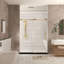 Porte de douche sans cadre avec verre trempé de 1/4 po Delmar-123252992