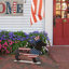 Décoration teckel home/welcome double face patriotique