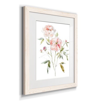 Carnet de croquis Cottage Rose I - Peinture encadrée sur papier