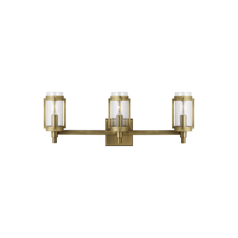 Flynn 3 - Light Dimmable Vanity Light, Time Worn Brass