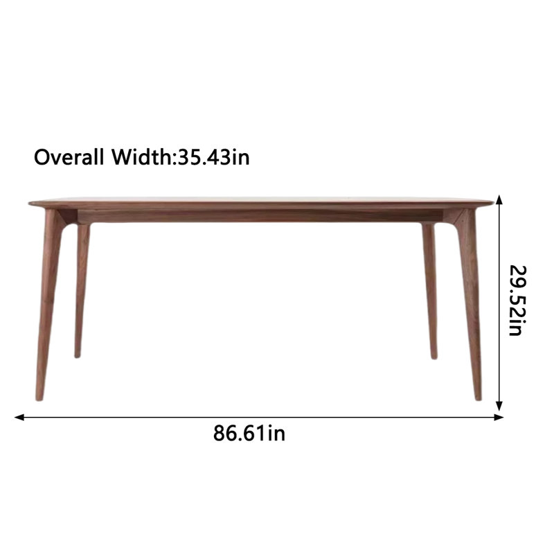 Maxtyn Ash Solid Wood Dining Table, 35.43" W x 86.61" L
