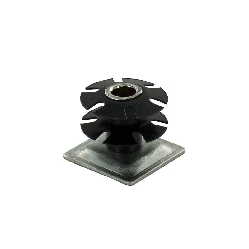 Insert de roulette à filetage étoile double Outwater Industries | Acier traité à la chaleur | Convient aux tubes carrés de 1-1 / 4 pouce de calibre 16 à 18 | FILETAGE: 5 / 16-18 | Paquet de 100