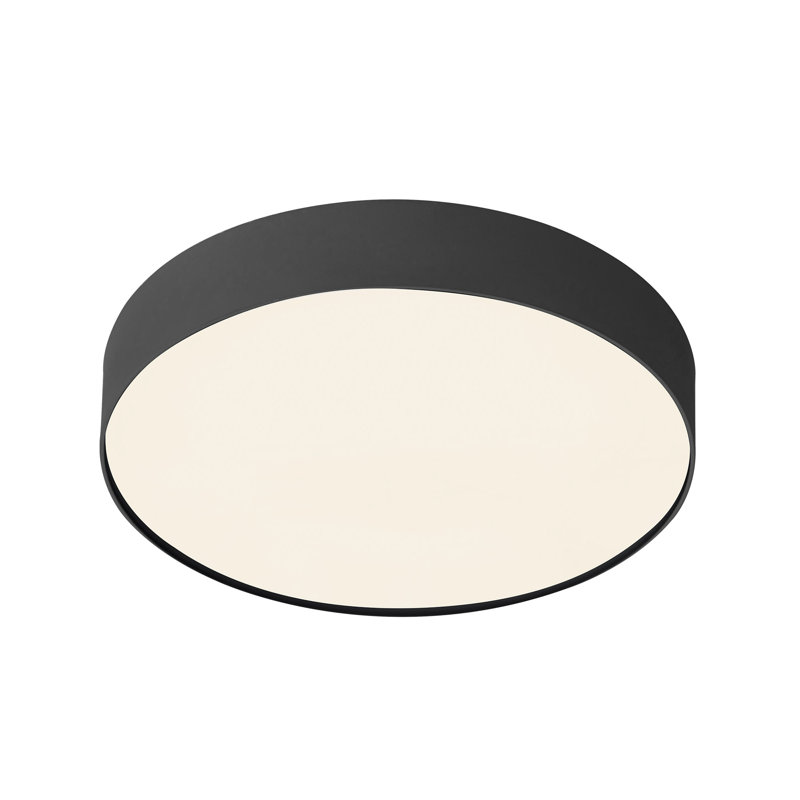 Rynn 5-in Black dimmable LED Flush Mount, Matte Black