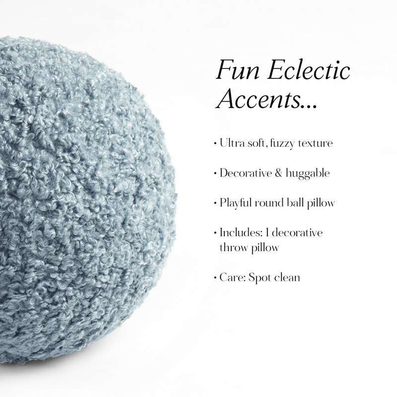 Coussin Neo Boucle, Bleu