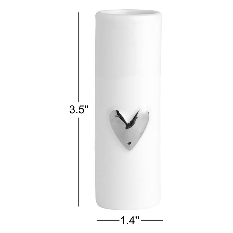 Love Heart Mini Vases - Set of 2, Gold