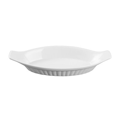 VITREX Oval Porcelain China 4 Piece Au Gratin Dish Bakeware Set