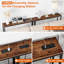 Rustic Brown Narrow Sofa Table With Power Outlets & USB Ports – Versatile 2 Pack For Entryway Or Living Room
