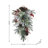 28"H Christmas Flocked Pinecone & Berry Teardrop