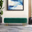 Shaneta 55" Velvet Storage Bench with Gold Legs-971470489