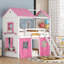 Lit superposé style maison basse avec toit-405219896-405219897