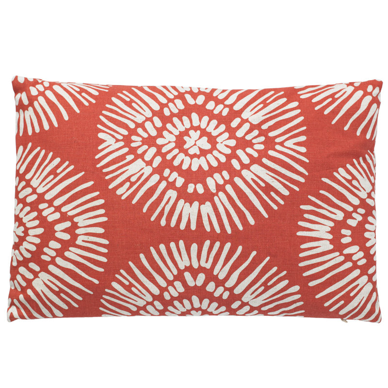  Housse de coussin rectangulaire et insert, Rouge, H 12 po x l 24 po