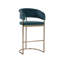 Upholstered Bar Stool with Metal Frame-1572054300