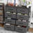 Fabric Dresser With 8 Drawers For Bedroom Closet Dresser With Metal Frame And Wooden Top Tall Storage Tower Double Dresser Chest Of Drawers For Closet Living Room And Entryway-236184819