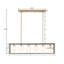 Helena 6-Light Frosted Glass Globe Linear Chandelier