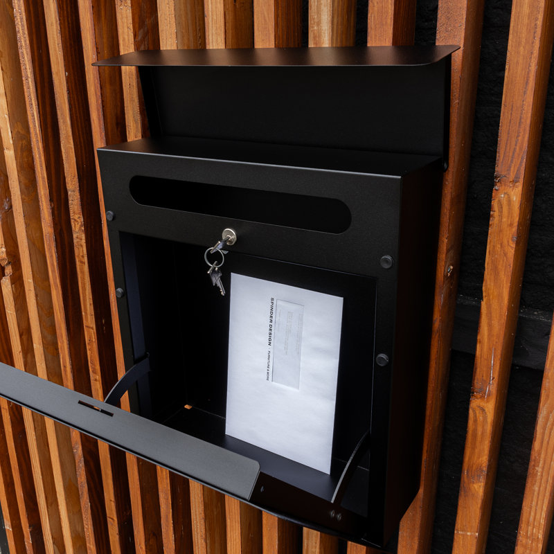 INBOX Steel Drop Box, Black