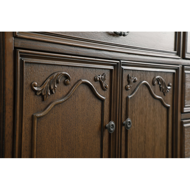 Ensemble de meuble-lavabo double 72 po Angelique, Blanc pur, Chêne foncé