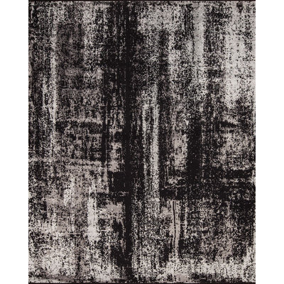 Nirvana Abstract Area Rug in Black