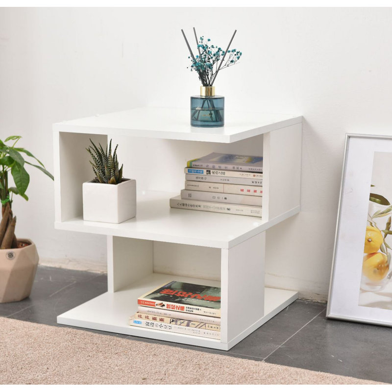 Bibliothèque blanche simple à 2 couches